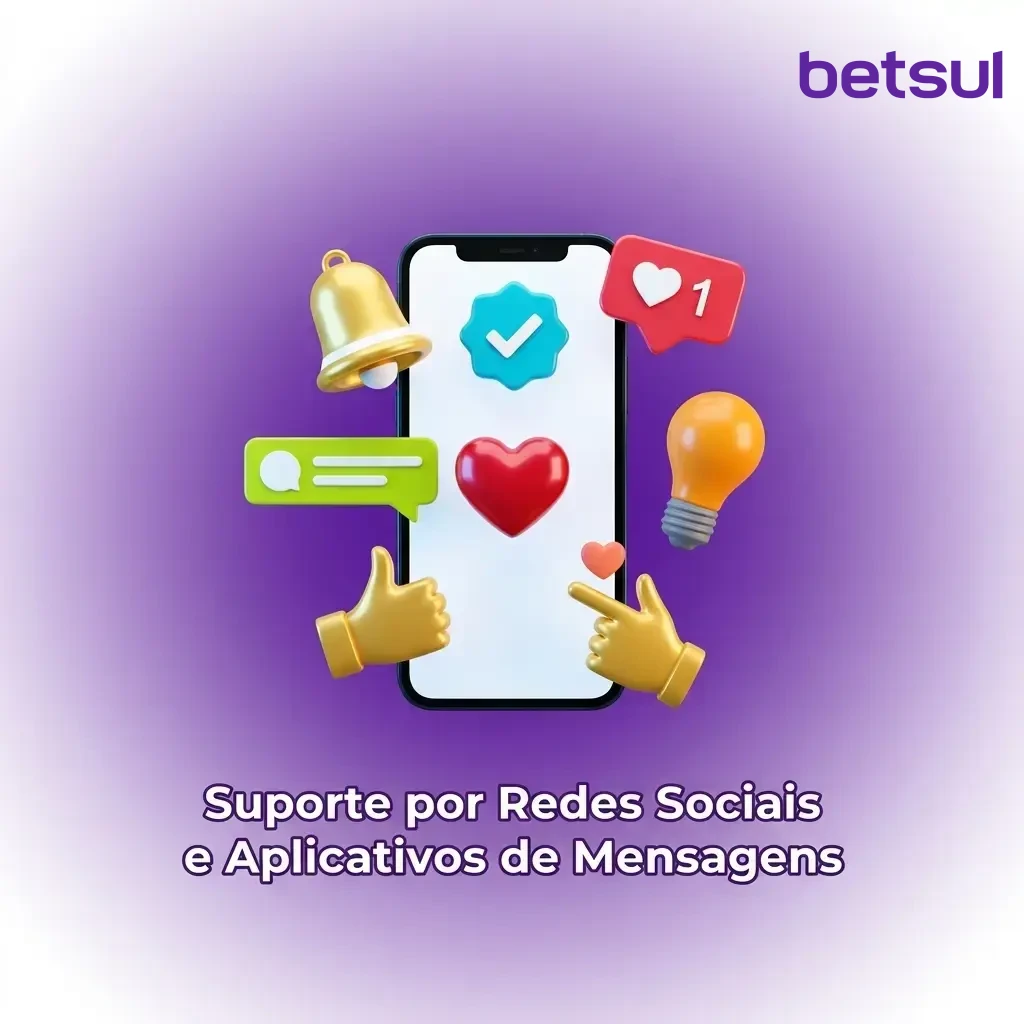 Suporte Betsul via WhatsApp, Telegram, Instagram, Facebook e Twitter para dúvidas e atualizações da plataforma