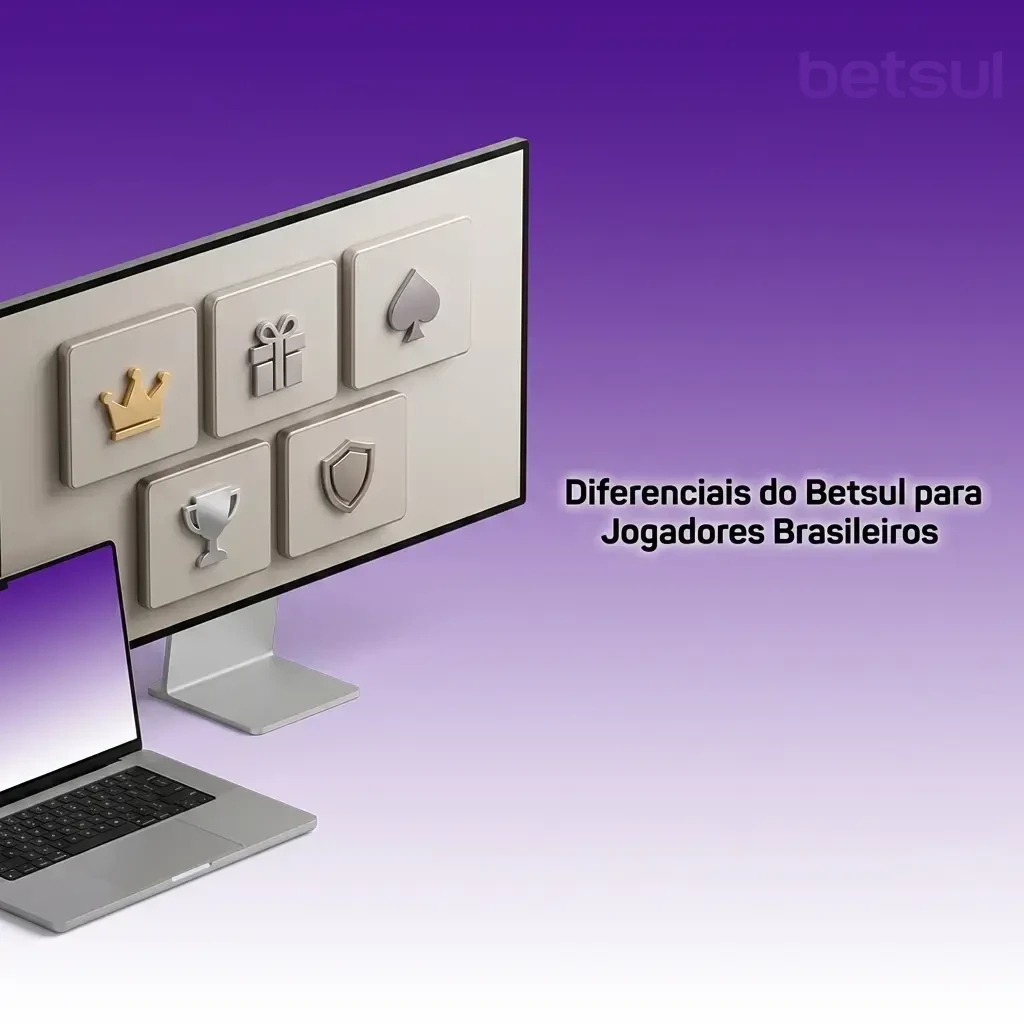 Diferenciais do Betsul para jogadores brasileiros: Pix, app mobile, suporte em português e promoções exclusivas.