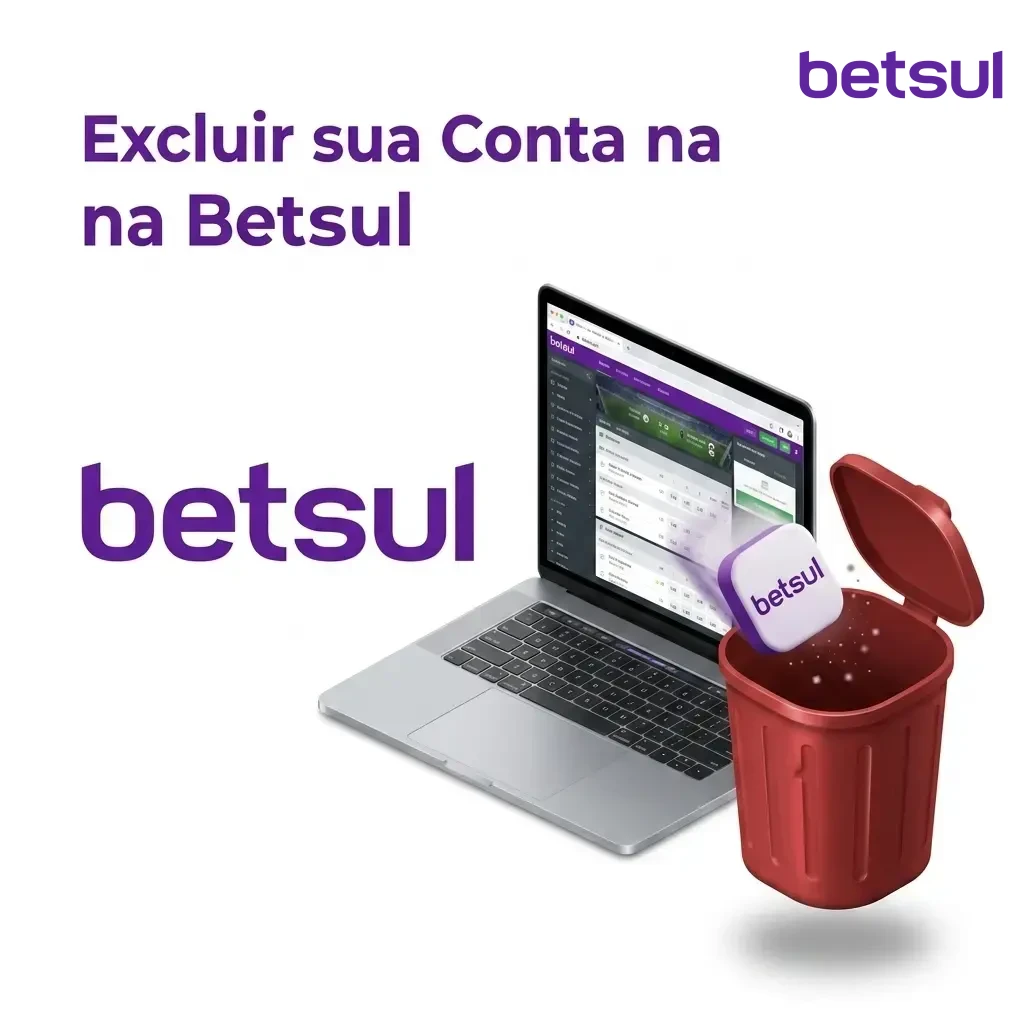 Pessoa solicitando exclusão de conta na Betsul via suporte, com etapas de encerramento e retirada de saldo