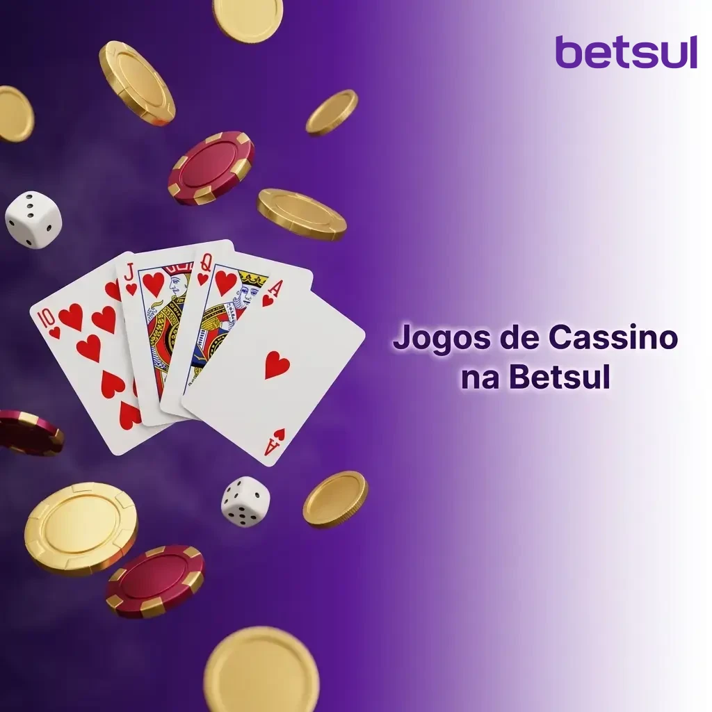 Jogos de cassino na Betsul com slots, roleta ao vivo, blackjack, bacará e mais opções para todos os perfis
